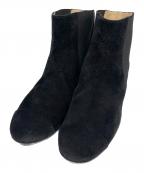 CHANELシャネル）の古着「スウェードショートブーツ」｜ブラック
