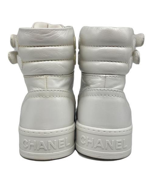 CHANEL（シャネル）CHANEL (シャネル) ハイカットベロクロスニーカー ホワイト サイズ:37の古着・服飾アイテム