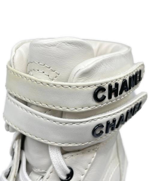 CHANEL（シャネル）CHANEL (シャネル) ハイカットベロクロスニーカー ホワイト サイズ:37の古着・服飾アイテム