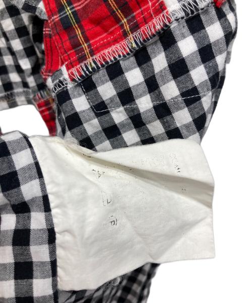 COMME des GARCONS HOMME PLUS（コムデギャルソンオムプリュス）COMME des GARCONS HOMME PLUS (コムデギャルソンオムプリュス) ギンガムチェック7分袖シャツ ライトグレー サイズ:XSの古着・服飾アイテム