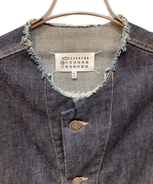 Maison Margiela（メゾンマルジェラ）Maison Margiela (メゾンマルジェラ) ノーカラー デニムジャケット インディゴ サイズ:46の古着・服飾アイテム