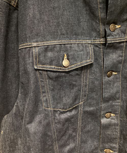 Maison Margiela（メゾンマルジェラ）Maison Margiela (メゾンマルジェラ) ノーカラー デニムジャケット インディゴ サイズ:46の古着・服飾アイテム