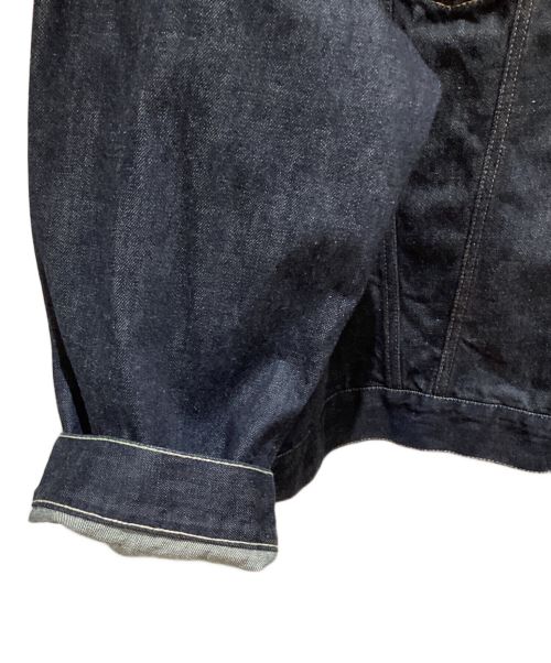 Maison Margiela（メゾンマルジェラ）Maison Margiela (メゾンマルジェラ) ノーカラー デニムジャケット インディゴ サイズ:46の古着・服飾アイテム