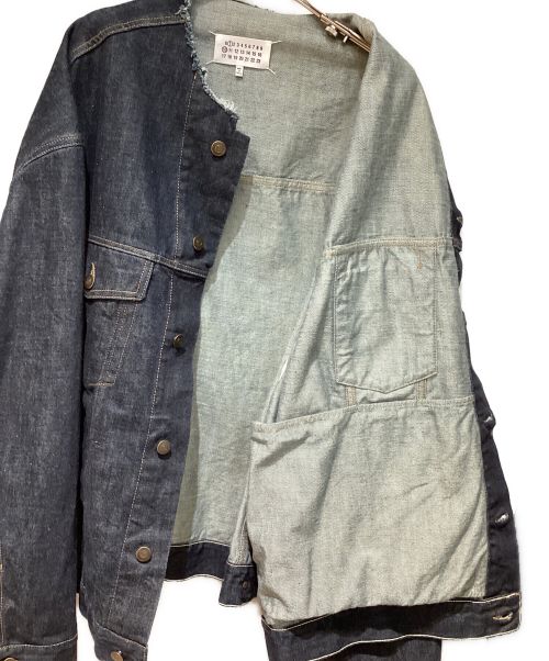 Maison Margiela（メゾンマルジェラ）Maison Margiela (メゾンマルジェラ) ノーカラー デニムジャケット インディゴ サイズ:46の古着・服飾アイテム