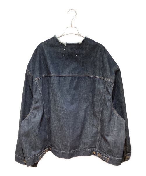 Maison Margiela（メゾンマルジェラ）Maison Margiela (メゾンマルジェラ) ノーカラー デニムジャケット インディゴ サイズ:46の古着・服飾アイテム