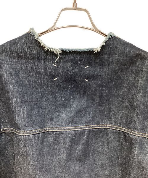 Maison Margiela（メゾンマルジェラ）Maison Margiela (メゾンマルジェラ) ノーカラー デニムジャケット インディゴ サイズ:46の古着・服飾アイテム