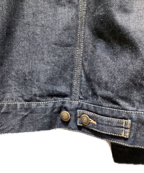 Maison Margiela（メゾンマルジェラ）Maison Margiela (メゾンマルジェラ) ノーカラー デニムジャケット インディゴ サイズ:46の古着・服飾アイテム