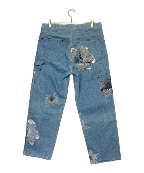 SUPREME（シュプリーム）SUPREME (シュプリーム) Nate Lowman (ネイト・ロウマン) Double Knee Painter Pants インディゴ サイズ:34の古着・服飾アイテム