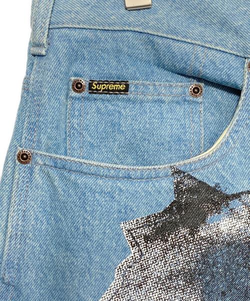 SUPREME（シュプリーム）SUPREME (シュプリーム) Nate Lowman (ネイト・ロウマン) Double Knee Painter Pants インディゴ サイズ:34の古着・服飾アイテム