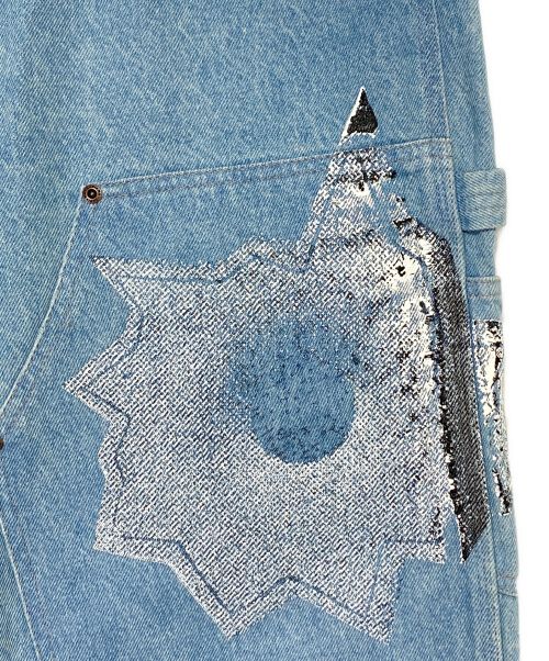SUPREME（シュプリーム）SUPREME (シュプリーム) Nate Lowman (ネイト・ロウマン) Double Knee Painter Pants インディゴ サイズ:34の古着・服飾アイテム