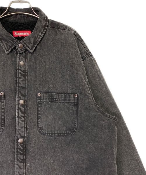 SUPREME（シュプリーム）SUPREME (シュプリーム) Faux Shearling Lined Work Shirt ブラック サイズ:XLの古着・服飾アイテム