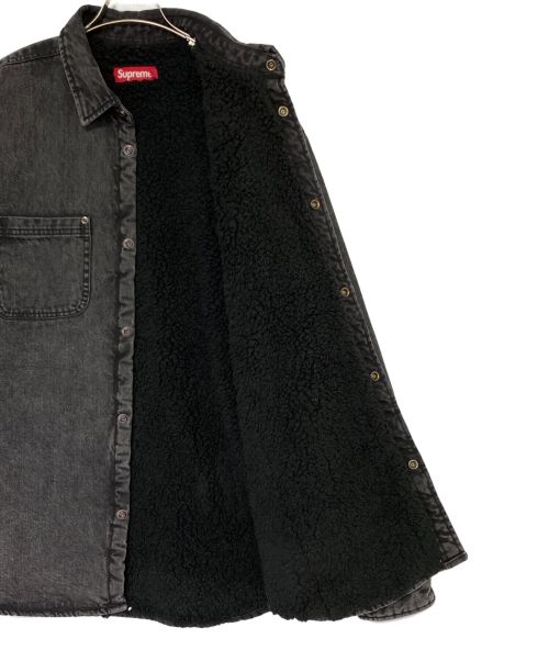 SUPREME（シュプリーム）SUPREME (シュプリーム) Faux Shearling Lined Work Shirt ブラック サイズ:XLの古着・服飾アイテム