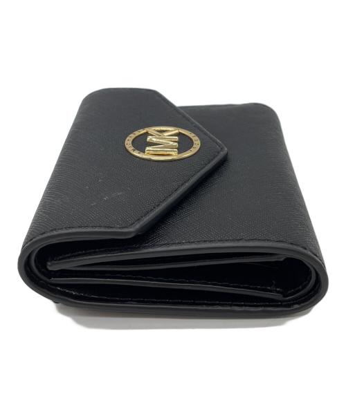 MICHAEL KORS（マイケル・コース）MICHAEL KORS (マイケルコース) コンパクトウォレット ブラックの古着・服飾アイテム