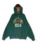 SUPREME×MM6 Maison Margielaシュプリーム×エムエムシックスメゾンマルジェラ）の古着「Zip Up Hooded Sweatshirt」｜グリーン