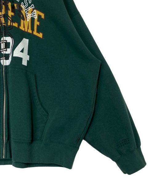 SUPREME（シュプリーム）SUPREME (シュプリーム) MM6 Maison Margiela (エムエムシックス メゾンマルジェラ) Zip Up Hooded Sweatshirt グリーン サイズ:XLの古着・服飾アイテム