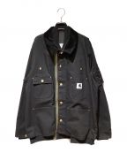 sacai×Carhartt WIPサカイ×カーハート ワーク イン プログレス）の古着「23AW CarHartt WIP CanvasxMA-1 JK Michigan（カーハートWIPキャンバスMA-1ジャケットミシガン）」｜ブラック