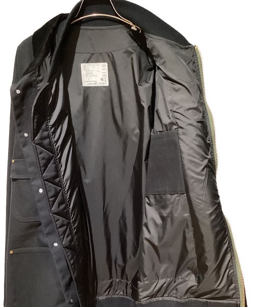 sacai（サカイ）sacai (サカイ) Carhartt WIP (カーハート) 23AW CarHartt WIP CanvasxMA-1 JK Michigan（カーハートWIPキャンバスMA-1ジャケットミシガン） ブラック サイズ:4の古着・服飾アイテム
