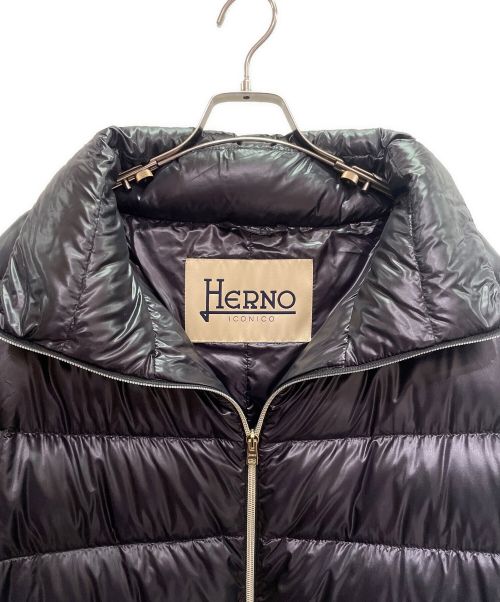 HERNO（ヘルノ）HERNO (ヘルノ) ICONICO セミロング ダウンコート ブラック サイズ:40の古着・服飾アイテム