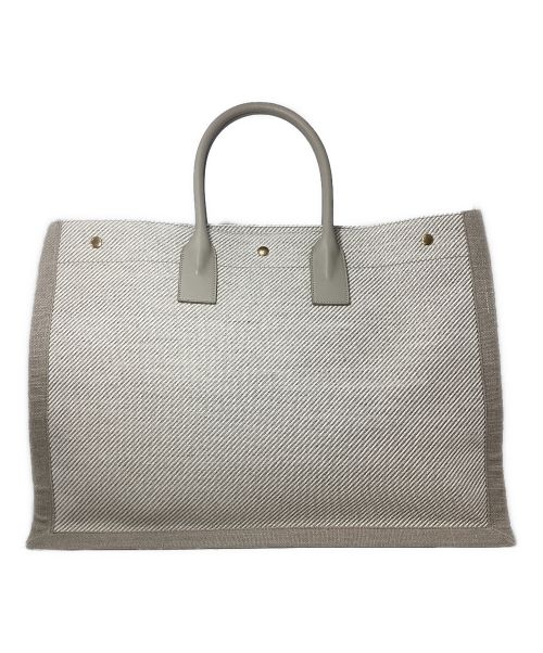 Saint Laurent Paris（サンローランパリ）Saint Laurent Paris (サンローランパリ) RIVE GAUCHE canvas tote bag（リヴゴーシュ/キャンバストートバッグ） カーキの古着・服飾アイテム