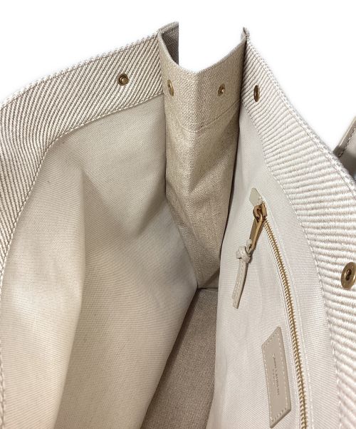 Saint Laurent Paris（サンローランパリ）Saint Laurent Paris (サンローランパリ) RIVE GAUCHE canvas tote bag（リヴゴーシュ/キャンバストートバッグ） カーキの古着・服飾アイテム