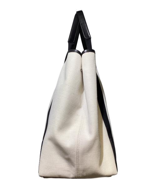 BALENCIAGA（バレンシアガ）BALENCIAGA (バレンシアガ) Canvas Tote Bag（キャンバストートバッグ） アイボリー×ブラック サイズ:-の古着・服飾アイテム