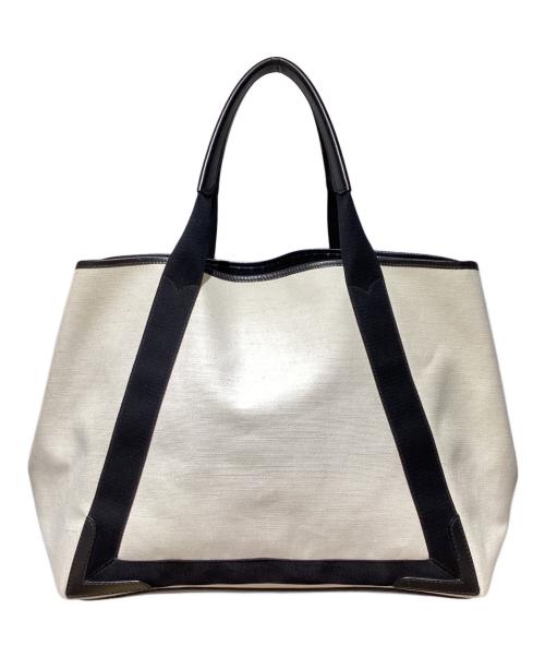 BALENCIAGA（バレンシアガ）BALENCIAGA (バレンシアガ) Canvas Tote Bag（キャンバストートバッグ） アイボリー×ブラック サイズ:-の古着・服飾アイテム
