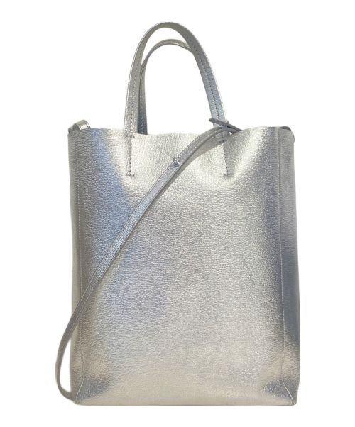 CELINE（セリーヌ）CELINE (セリーヌ) Vertical Cabas Small（バーティカルカバスモール） シルバーの古着・服飾アイテム