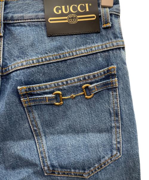GUCCI（グッチ）GUCCI (グッチ) ホースビット付き 80s フィット デニム パンツ インディゴ サイズ:23の古着・服飾アイテム