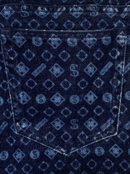 SUPREME（シュプリーム）SUPREME (シュプリーム) Flocked Loose Fit Jean ネイビー サイズ:XLの古着・服飾アイテム