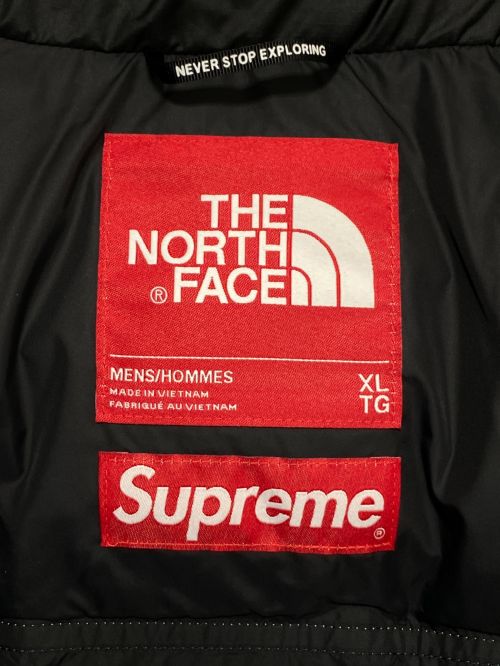 SUPREME（シュプリーム）SUPREME (シュプリーム) THE NORTH FACE (ザ ノース フェイス) NUPTSE JACKET ブラック×グリーン サイズ:XLの古着・服飾アイテム