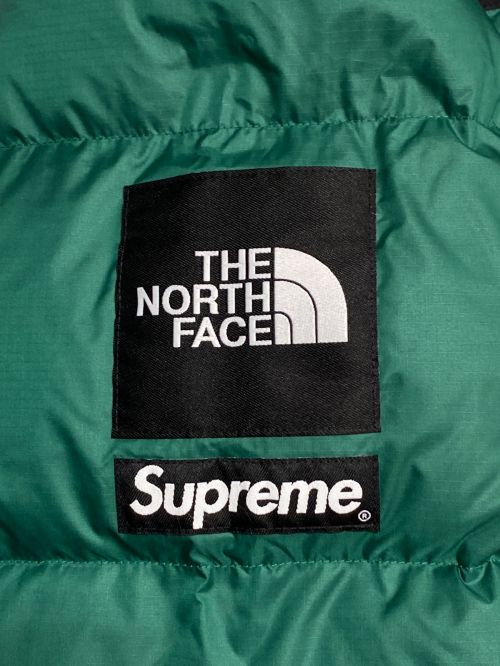 SUPREME（シュプリーム）SUPREME (シュプリーム) THE NORTH FACE (ザ ノース フェイス) NUPTSE JACKET ブラック×グリーン サイズ:XLの古着・服飾アイテム