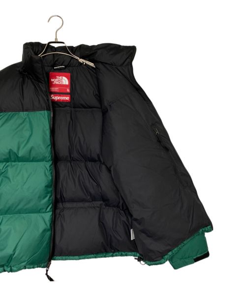 SUPREME（シュプリーム）SUPREME (シュプリーム) THE NORTH FACE (ザ ノース フェイス) NUPTSE JACKET ブラック×グリーン サイズ:XLの古着・服飾アイテム