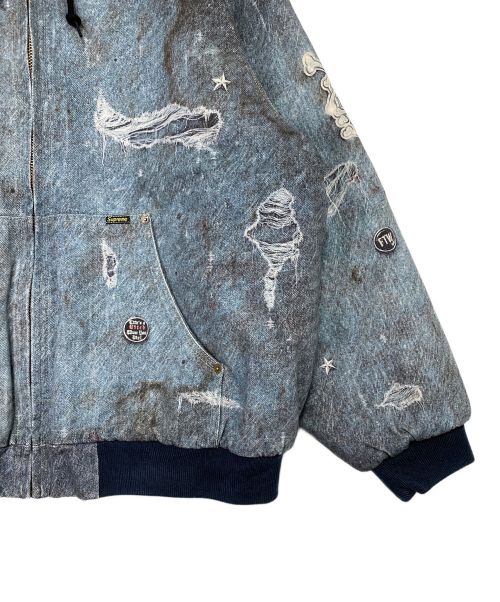 SUPREME（シュプリーム）SUPREME (シュプリーム) HJR Trompe L'oeil Hooded Work Jacket インディゴ サイズ:XLの古着・服飾アイテム