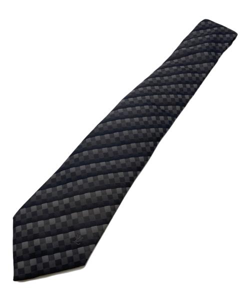 LOUIS VUITTON（ルイ ヴィトン）LOUIS VUITTON (ルイ ヴィトン) ネクタイ/シルクネクタイ ブラック×グレー サイズ:表記なしの古着・服飾アイテム