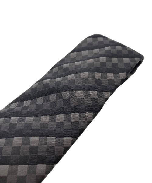 LOUIS VUITTON（ルイ ヴィトン）LOUIS VUITTON (ルイ ヴィトン) ネクタイ/シルクネクタイ ブラック×グレー サイズ:表記なしの古着・服飾アイテム