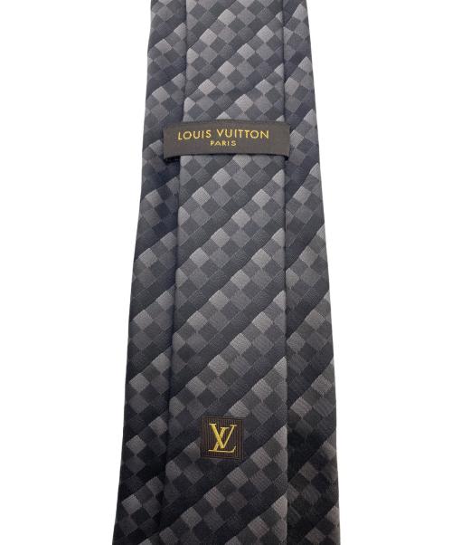LOUIS VUITTON（ルイ ヴィトン）LOUIS VUITTON (ルイ ヴィトン) ネクタイ/シルクネクタイ ブラック×グレー サイズ:表記なしの古着・服飾アイテム