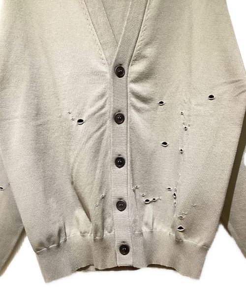 Maison Margiela（メゾンマルジェラ）Maison Margiela (メゾンマルジェラ) ダメージ加工カーディガン グレー サイズ:Mの古着・服飾アイテム