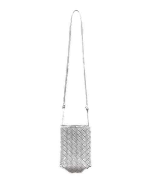 BOTTEGA VENETA（ボッテガベネタ）BOTTEGA VENETA (ボッテガベネタ) ショルダーバッグ ホワイトの古着・服飾アイテム