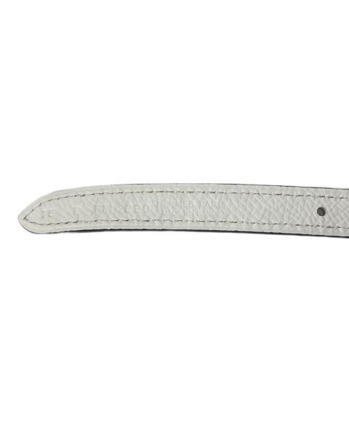 HERMES（エルメス）HERMES (エルメス) Hロゴバックル ベルト バブル ホワイト×ゴールド サイズ:SIZE75の古着・服飾アイテム