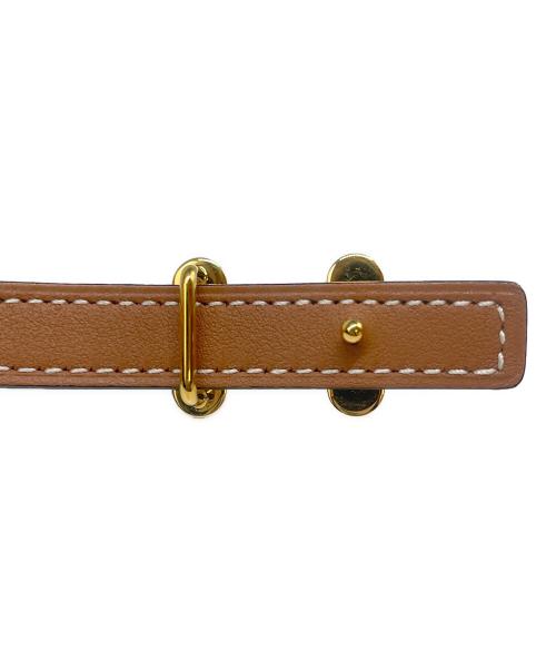 HERMES（エルメス）HERMES (エルメス) Hロゴバックル ベルト バブル ホワイト×ゴールド サイズ:SIZE75の古着・服飾アイテム