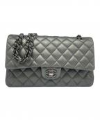 CHANELシャネル）の古着「マトラッセ 25  ダブルフラップショルダーバッグ」｜シルバー