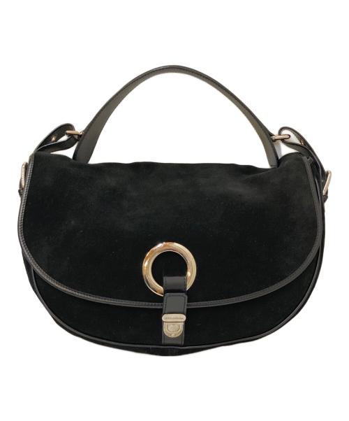 DOLCE & GABBANA（ドルチェ＆ガッバーナ）DOLCE & GABBANA (ドルチェ＆ガッバーナ) スウェードワンショルダーバッグ ブラックの古着・服飾アイテム