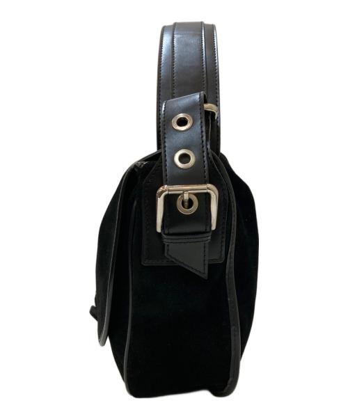 DOLCE & GABBANA（ドルチェ＆ガッバーナ）DOLCE & GABBANA (ドルチェ＆ガッバーナ) スウェードワンショルダーバッグ ブラックの古着・服飾アイテム