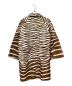 GUCCI (グッチ) Zebra Pattern Stencil Collar Coat(ゼブラ柄ステンカラーコート) ホワイト×ブラウン サイズ:48：95000円