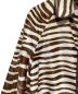 中古・古着 GUCCI (グッチ) Zebra Pattern Stencil Collar Coat(ゼブラ柄ステンカラーコート) ホワイト×ブラウン サイズ:48：95000円