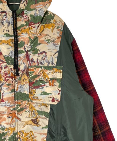 GUCCI（グッチ）GUCCI (グッチ) Nylon Jacket with Feline Print マルチカラー サイズ:48の古着・服飾アイテム
