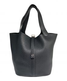 HERMES（エルメス）の古着「ピコタン ロック MM/シルバー金具/トリヨンクレマンス/ノワール/X刻印」｜ノワール