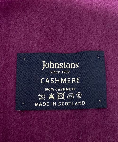 JOHNSTONS（ジョンストンズ）JOHNSTONS (ジョンストンズ) カシミヤマフラー パープルの古着・服飾アイテム