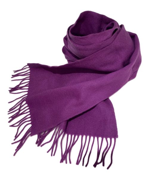 JOHNSTONS（ジョンストンズ）JOHNSTONS (ジョンストンズ) カシミヤマフラー パープルの古着・服飾アイテム