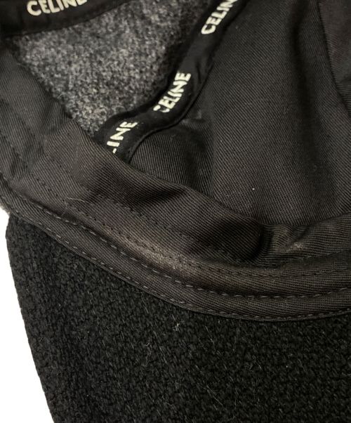 CELINE（セリーヌ）CELINE (セリーヌ) ウールベースボールキャップ グレー サイズ:Lの古着・服飾アイテム